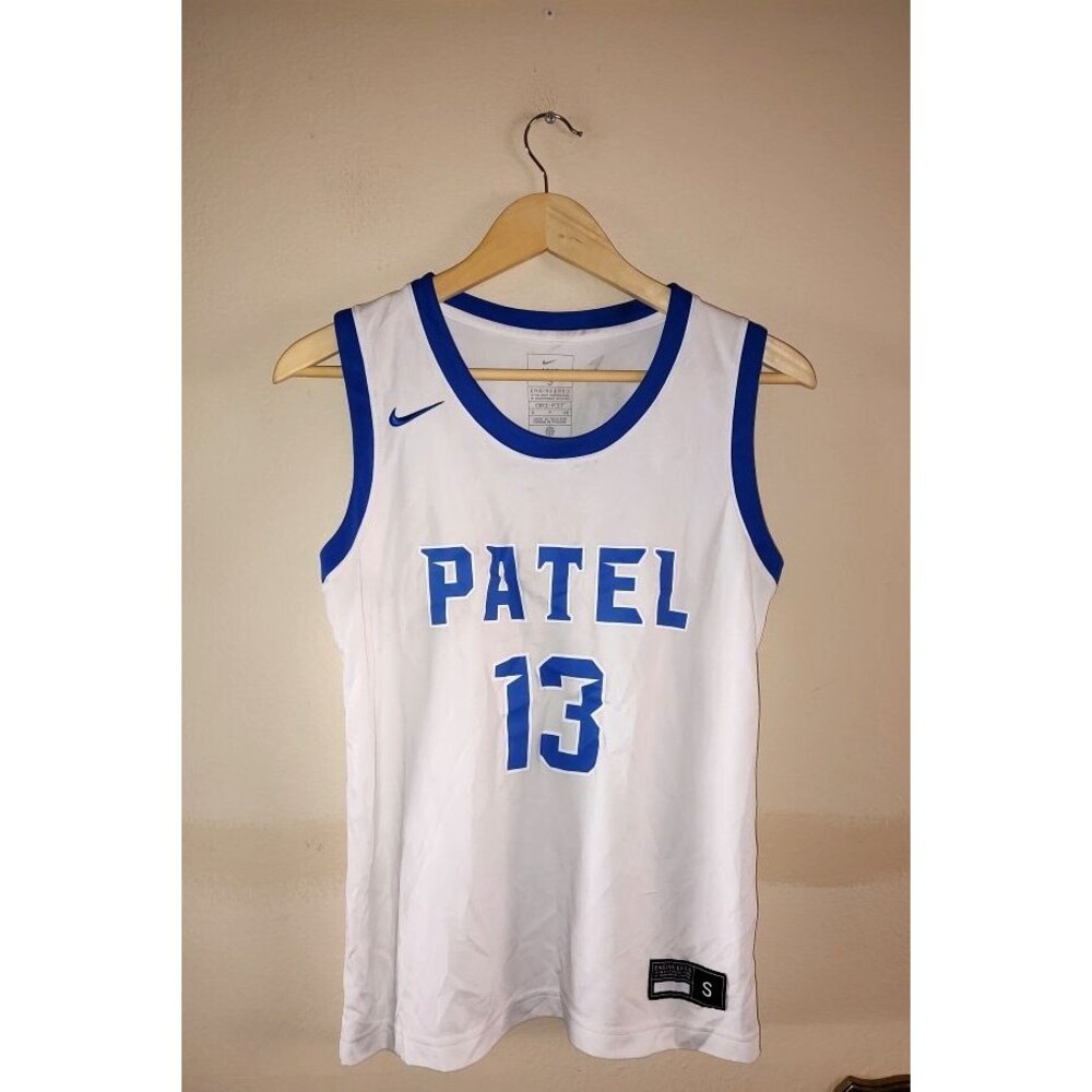 Men's Nike Patel #13 White and Blue Jersey Size S